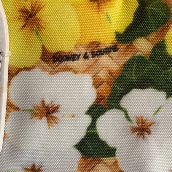 Authentic DOONEY & BOURKE Daisies floral Canvas/leather snap closure tote - Picture 15 of 16